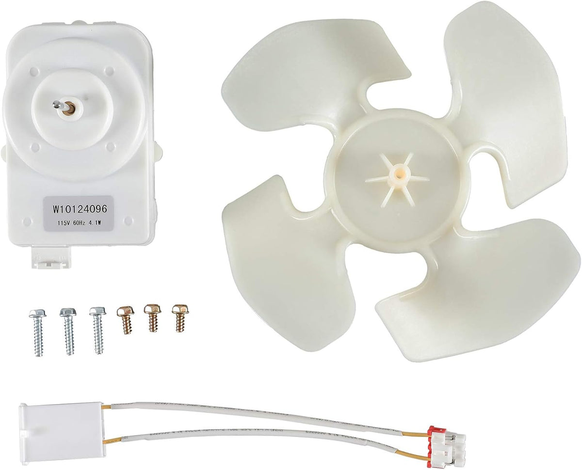 Whirlpool Condenser Fan Motor W/ Blade & Harness (W10124096)